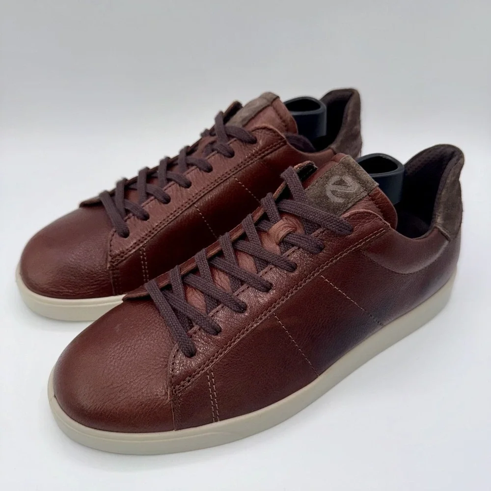 ECCO Street Lite‎ Retro Shoe Men's Size 7 - 7.5 EU 41 Rustic Brown Leather